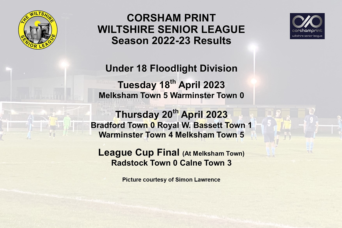 WiltsLeague's tweet photo. Congratulations  to @CTFC_U18  on winning the U18 League Cup tonight. There were also 2 games in the League with @RWBTFC  closing the gap at the top to 3 points, whilst @MELKSHAMTOWNFC won a 9  goal thriller by the odd goal to complete a 2nd win in the week over  @WarminsterU18s. https://t.co/fDyhyBm9Dm