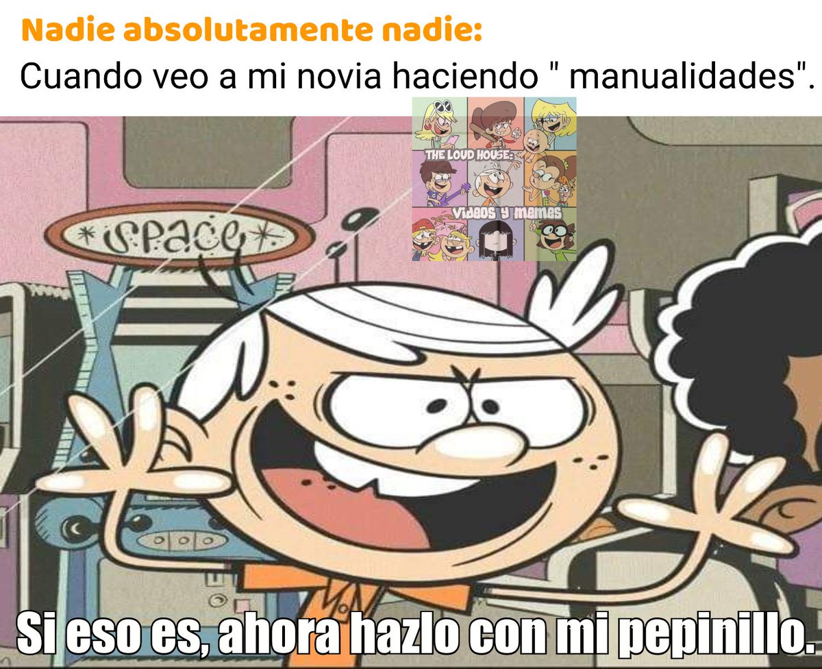 TheLoudHousevi's tweet photo. Uy pero que bien mueve esas manotas... Dice el perverso del novio.
P.D: Agradezco la idea del frame a El trastero de Demian ...
#LincolnLoud #TheLoudHouse https://t.co/jndezAZN0O