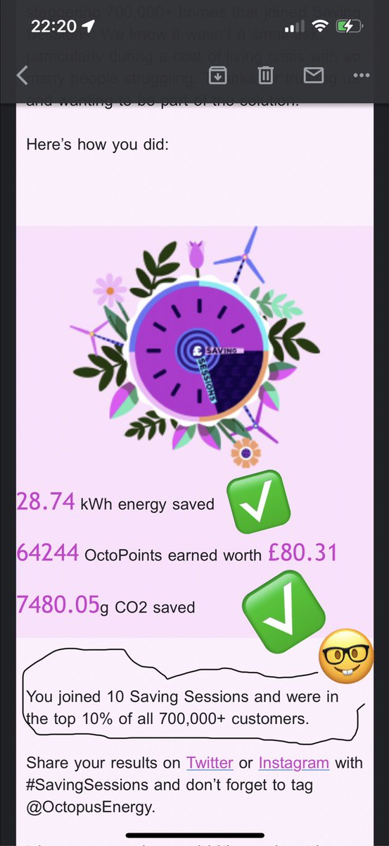 RamiAlnawas's tweet photo. #SavingSessions via @OctopusEnergy, glad to be in the top 10% of all 700,000+ customers https://t.co/HwfvWX8qaM