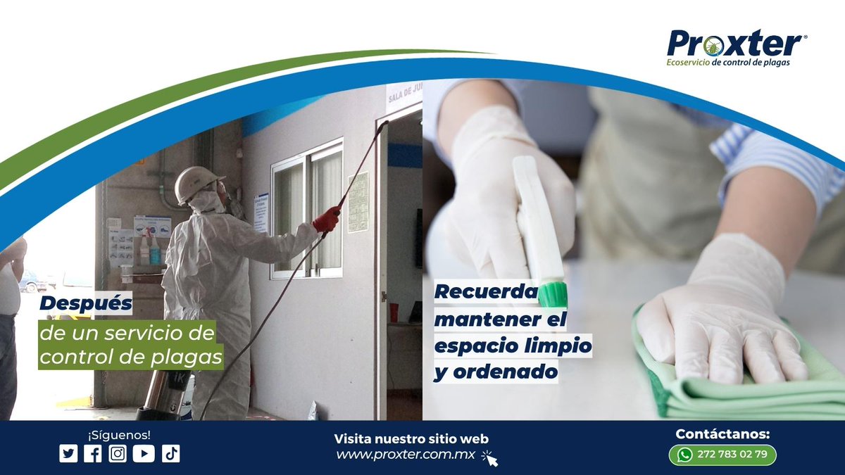 Proxter01's tweet photo. Mantener tu propiedad limpia y ordenada después de un servicio de control de plagas es esencial para evitar reincidencias.
Confía en nosotros para brindarte el mejor servicio y consejos útiles.
#plagas #fumigacion #proxter https://t.co/kg8tU3eKox