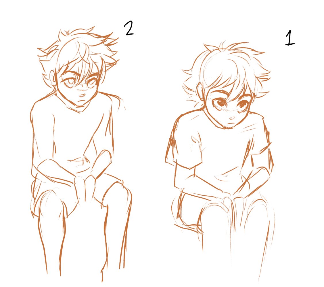 BossArts9's tweet photo. Sometimes I redraw the same thing again to see if I can push the pose and improve it. Can you tell which one was the second attempt? https://t.co/1wroui6afV