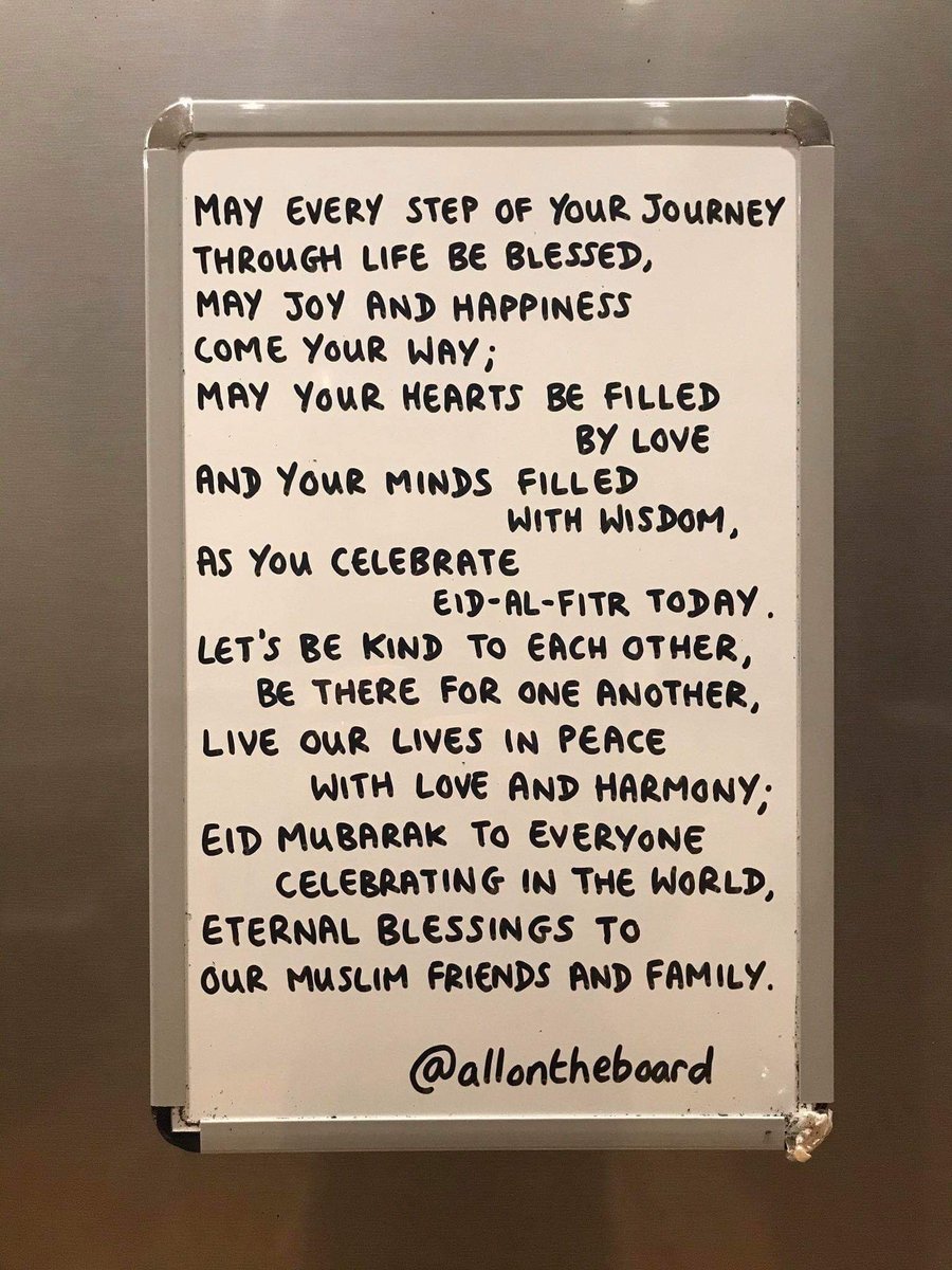 Eid Mubarak to our Muslim friends and family all over the world.

#EidMubarak