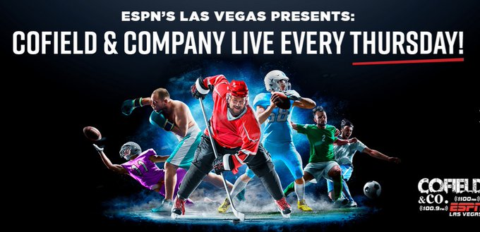 ESPNLasVegas's tweet photo. It's time for @cofieldandco,
live at the @SilverSevensLV!
Joined by:
@exavierpope
@BradPowers7
@DaveKaval
#LasVegasAthletics #LasVegasAs #NFLDraft2023
#NHLPlayoffs #MLB #NBAPlayoffs #draymongreen
๐ https://t.co/ABH2tsLUNI https://t.co/RpFiKevMLW