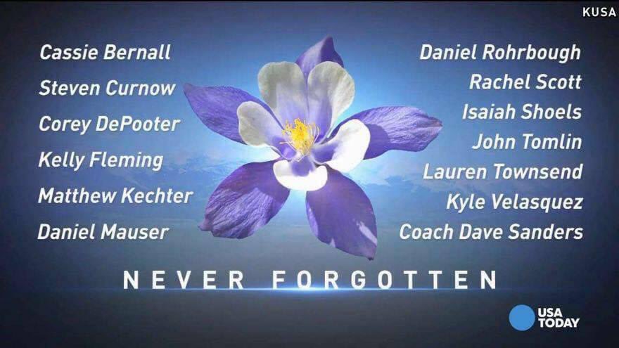 LisaRife's tweet photo. #NeverForget #Columbine https://t.co/oBgRvvSIeL