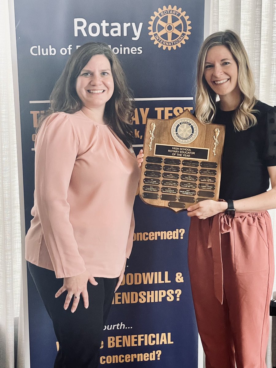 Today was a bucket filler!  First, I had the privilege to join <a href="/MsNiemeyerEHS/">Natalie Niemeyer</a> being recognized as a DM Rotary Educator of the year.  So deserving!  Then, I witnessed 14 <a href="/Dsmeast/">East High School</a> seniors sign their intent with ISU through <a href="/isusciencebound/">Science Bound</a>.  Their words and stories are beautiful!