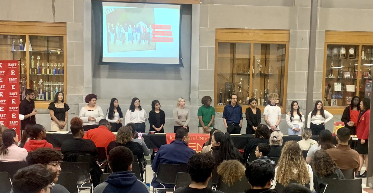 versteeg_jill's tweet photo. Today was a bucket filler!  First, I had the privilege to join @MsNiemeyerEHS being recognized as a DM Rotary Educator of the year.  So deserving!  Then, I witnessed 14 @Dsmeast seniors sign their intent with ISU through @isusciencebound.  Their words and stories are beautiful! https://t.co/cByxBZe7gm