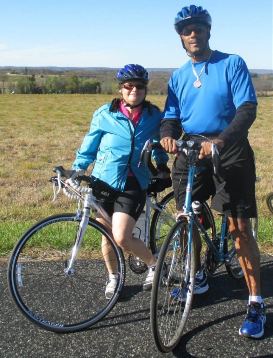 Throwback Thursday with one of my peeps, Marian riding our bicycle on the hills of Hopewell, NJ 🚲 🚲 
#ThrowbackThursday #BicycleRiding #BeKindAlways