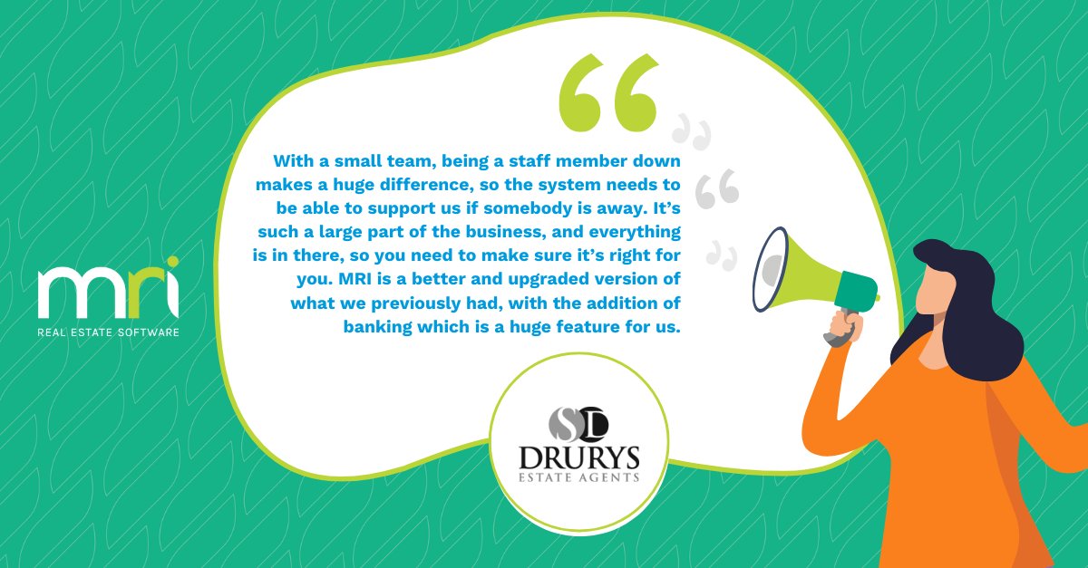bircha's tweet photo. Drurys Estate Agents has chosen MRI Sales &amp; Lettings to power their agency.

Finding an all-in-one solution to help automate operations inside their accounts team was a top objective.

To find out more about Drurys Estate Agents, please view the case study below.

Grow your… https://t.co/CKHTQRGWMF