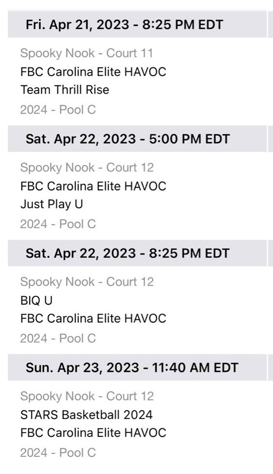 Schedule for GUAA Rise Session 1 this weekend in PA ⬇️⬇️
<a href="/FBCHAVOC/">FBC HAVOC</a>