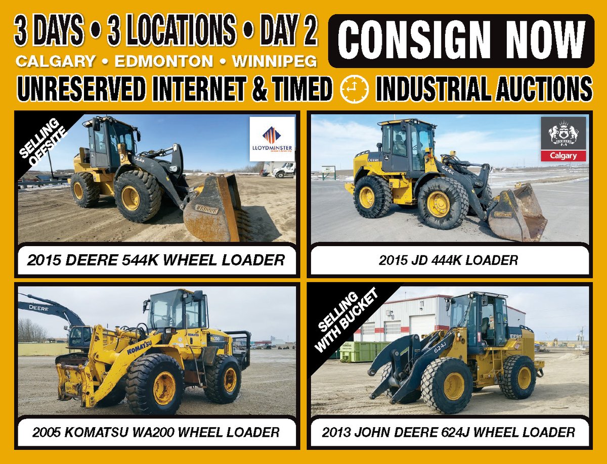 MichenerAuction's tweet photo. Michener Allen Auctioneering Ltd Next 3 Day, Calgary, Edmonton &amp; Winnipeg Public Unreserved Industrial Auctions are May 4th &amp; 5TH 2023 at 9:00 AM. Day 2 Friday May 5th Featuring Equipment &amp; Commercial Trailers info @ https://t.co/tIN2uWDQMz https://t.co/I2YddCNXd1