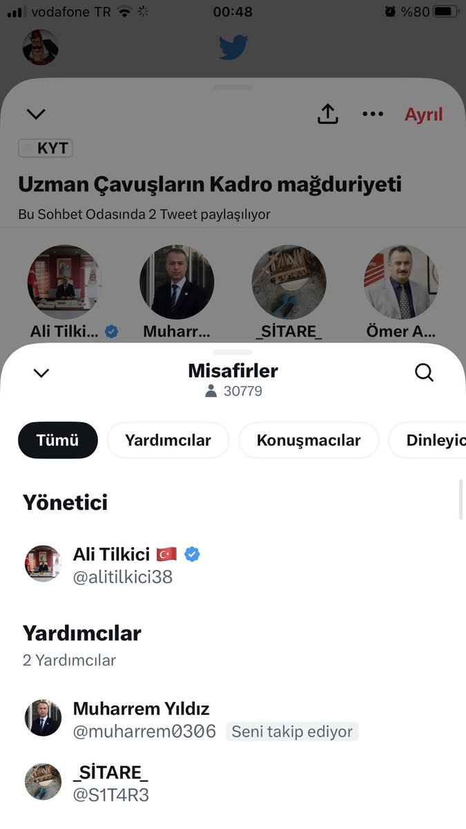 Seçim Meydanlarında 30.000 kişiyi bir araya toplayamayan siyasi partiler varken.

UzmanÇavuş lar Saat 00:50 itibari ile 31.000 kişi olarak Sosyal Miting veriyor.

<a href="/alitilkici38/">Ali Tilkici 🇹🇷</a> başkanımız Varolun

#UzmanÇavuş
<a href="/BY/">Binali Yıldırım</a> <a href="/ErbakanFatih/">Dr. Fatih Erbakan</a> <a href="/RTErdogan/">Recep Tayyip Erdoğan</a> <a href="/dijital/">Dijital</a>