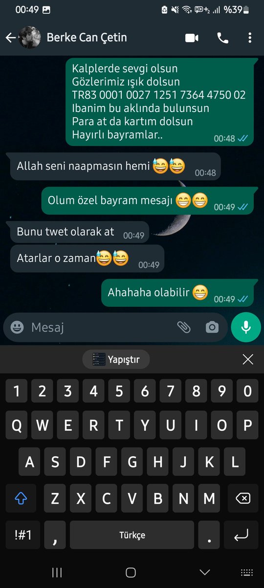 Busenuryrt's tweet photo. @berkecan_nitec  aklına uyduk arkadaşlar hayırlı bayramlar 😁 https://t.co/v6oHQdfW7F