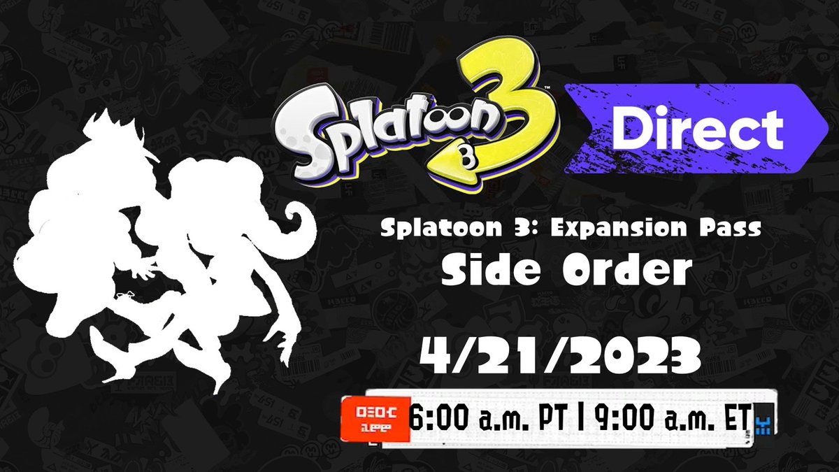 SRL here, with breaking news you've all been waiting for! Tune in tomorrow morning, for a LIVE sneak peek at Splatoon 3: Side Order! We can't wait to see how this will affect the Squid population... Don't forget to set your alarms!