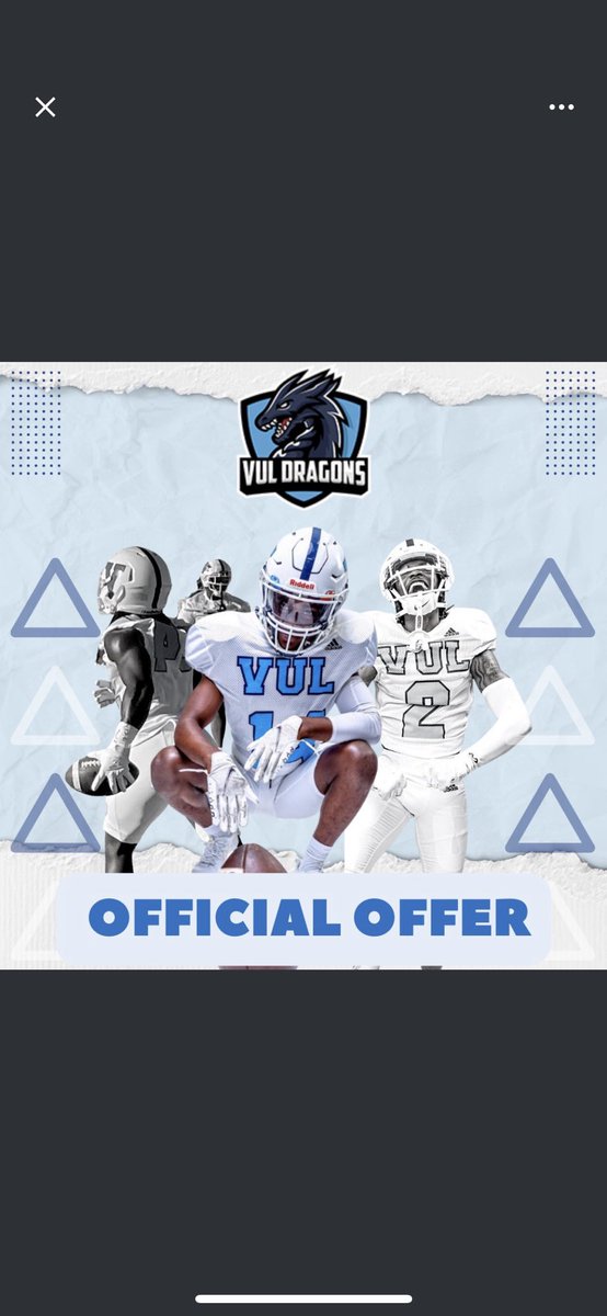 JustyceHathaway's tweet photo. After a conversation with @CoachWalshFB  I am blessed to announce that i’ve received a offer from Virginia University Lynchburg🐉!! @FootballVul https://t.co/wZocCcf7GA