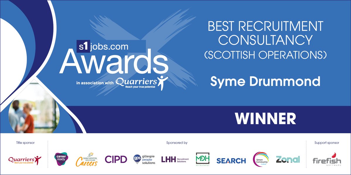 s1jobs's tweet photo. Best Recruitment Consultancy (Scottish Operations)
COMMENDATION: Peace Recruitment Group
WINNER: Syme Drummond https://t.co/3do6brjeFf