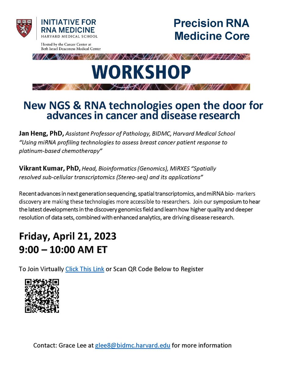 irmdirector's tweet photo. Ending the week with an AMAZING virtual workshop tomorrow morning, 4/21 at 9 AM EST!
You can still register here: https://t.co/LuqPZ947Ys
#RNA #RNAMedicine #HIRM #MiRXES #MiRXESUSA https://t.co/sABVQmmgOL