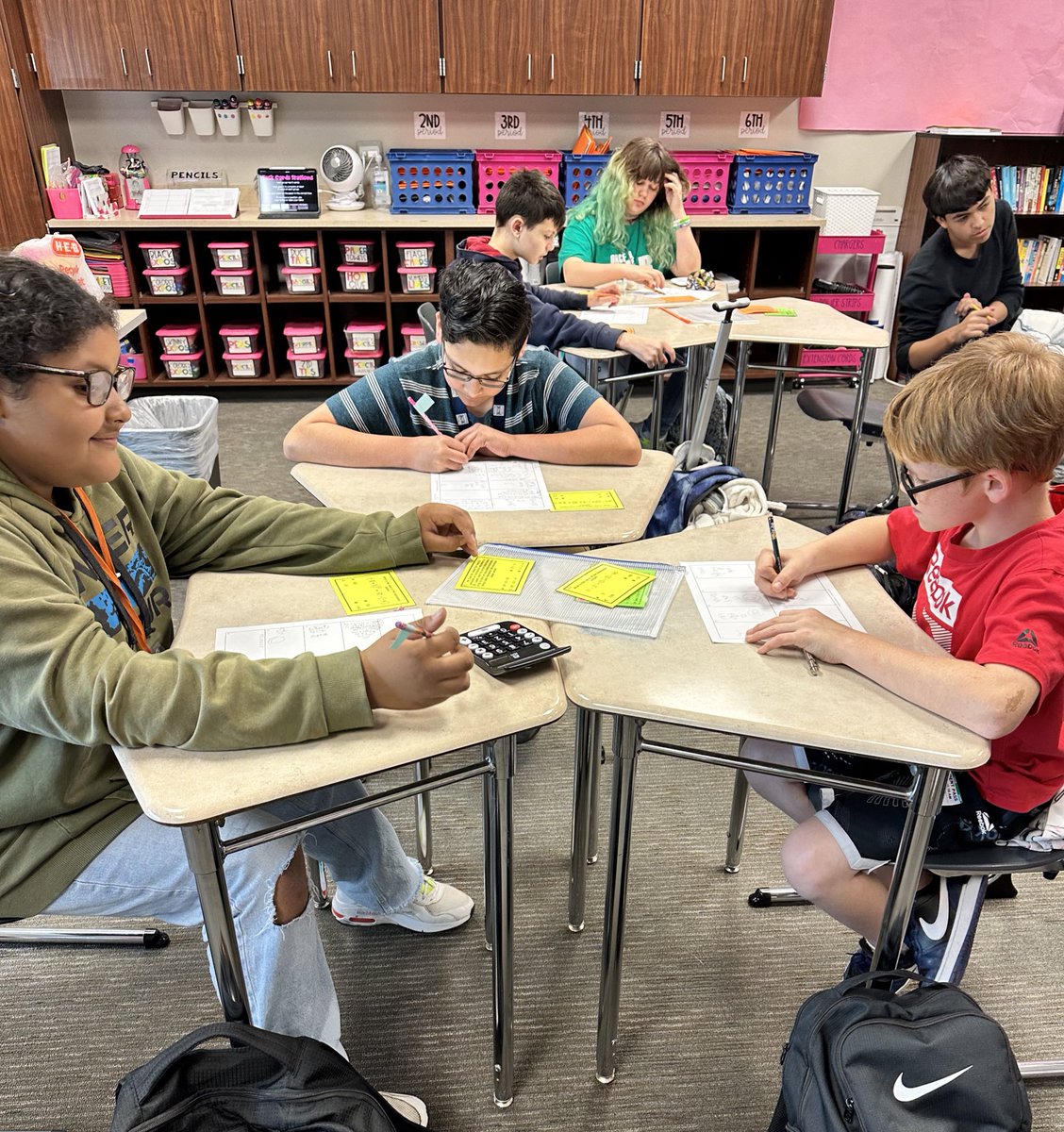 MillerMathTeach's tweet photo. A glimpse into @lpisd middle school math classes today. The math teachers have gone above & beyond during Rockin’ Review! #LPMathMatters #LPGreatThings @mrs_emiliejones @BrittanyMancias https://t.co/ETYxc3xqNH