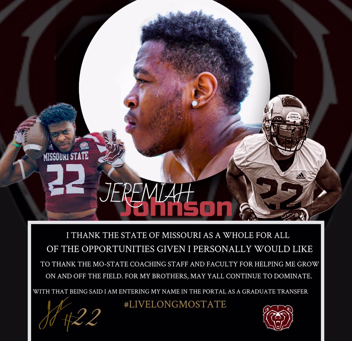 Wreckitjeremiah's tweet photo. ‼️Jeremiah Johnson‼️
Transfer Portal as a Graduate Transfer https://t.co/4NKKJ7bvUy