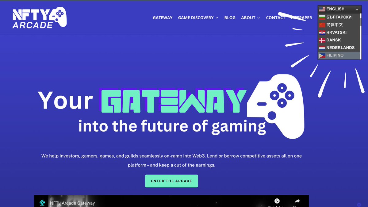 OpenColosseum's tweet photo. Our website is now viewable in most languages! Learn about NFTy Arcade in your native language π #thatsnfty https://t.co/wQHyXwoI5D