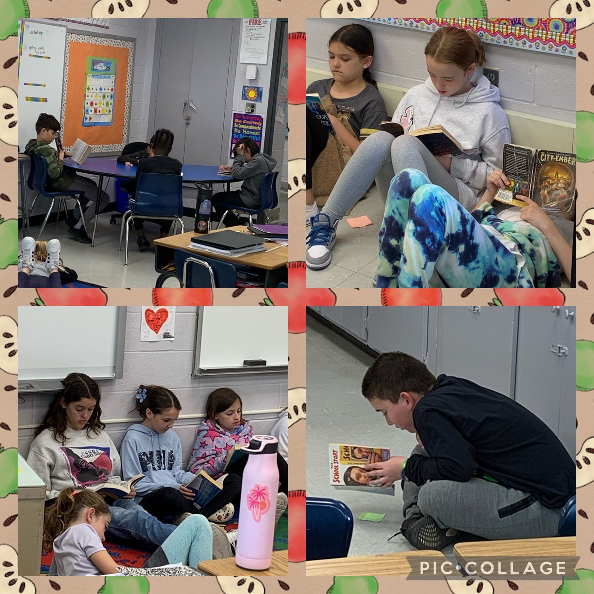 Quietly reading a book of their choice……a cherished part of our ELA class! Love seeing this. 📖 ❤️