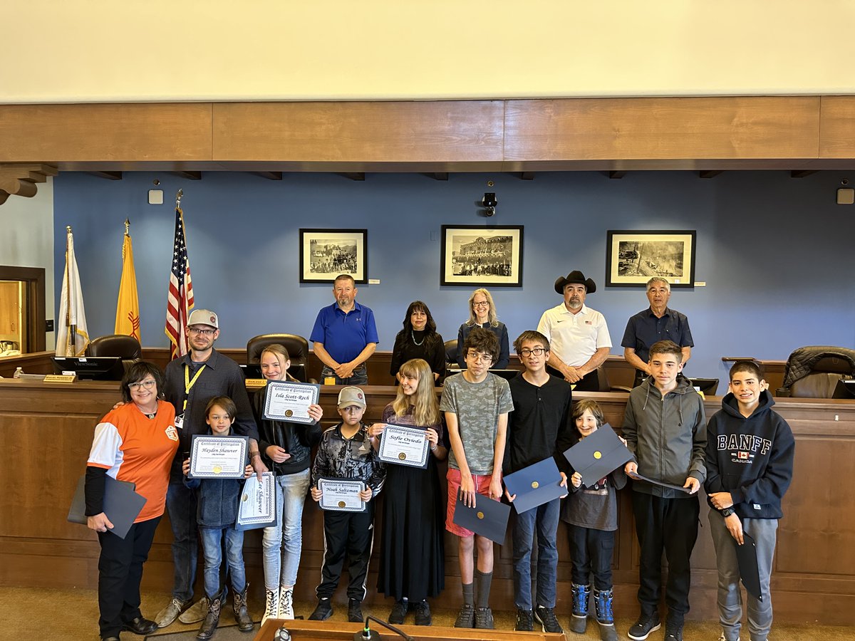 Our Youth Coding League participants and champions being recognized at the County Commissioner's meeting.