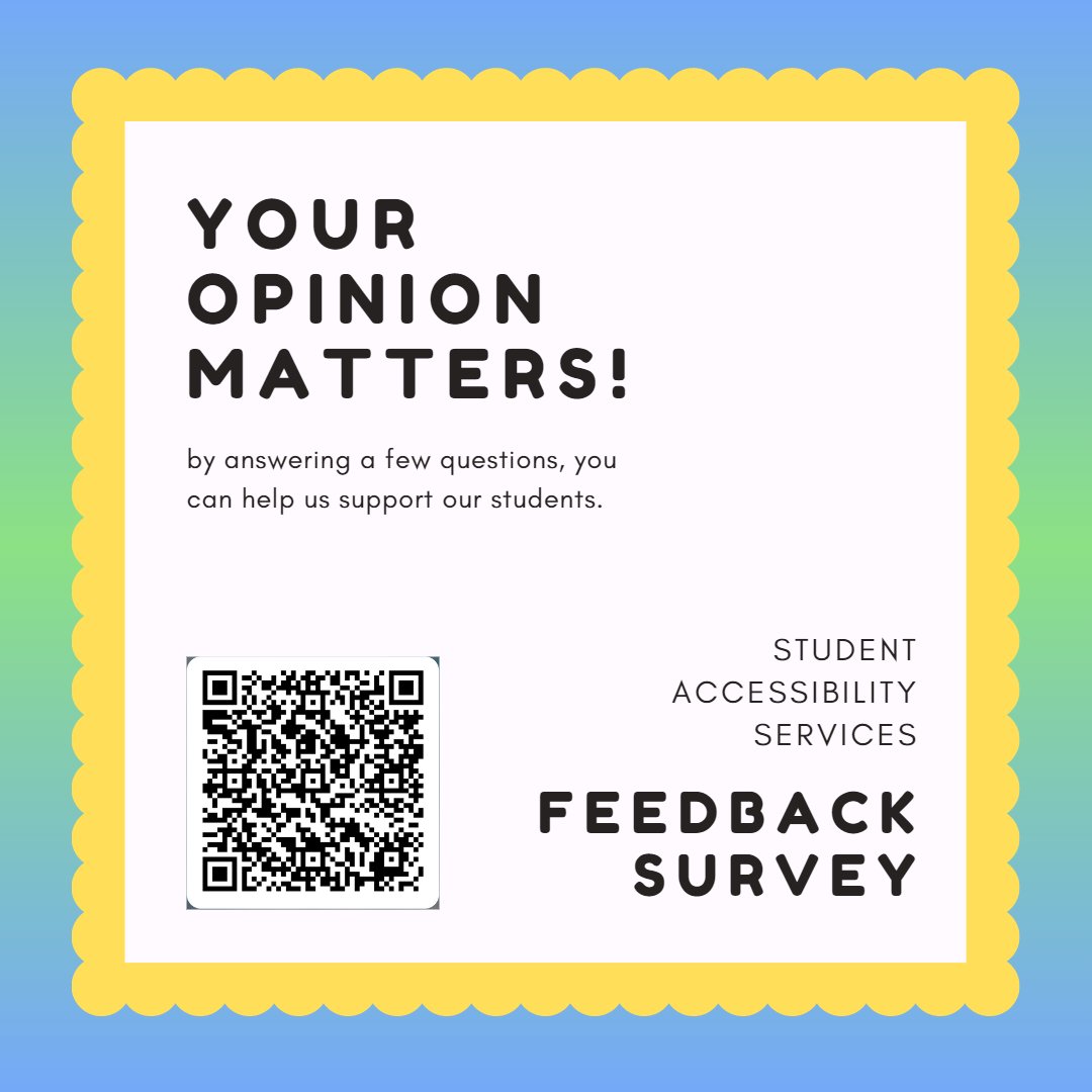 NipissingSAS's tweet photo. If you were registered with SAS this past year, please scan the QR Code and give us your input.  

IT WOULD MEAN A LOT TO US!
@NUSUtalks @NipissingU https://t.co/M1cFU8mc0e