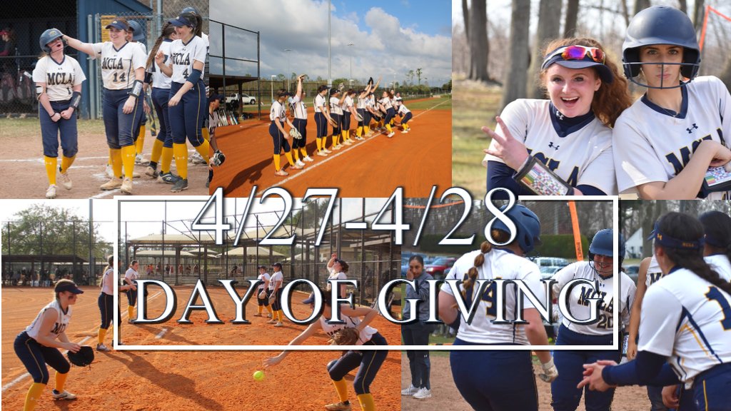 SAVE THE DATE for MCLA's Annual Day of Giving
4/27-4/28

This year, your Day of Giving donation will help get our team to Florida for our 2024 spring training trip.