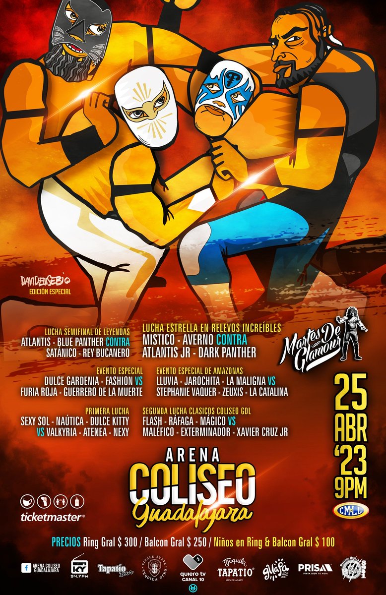_LosColiseinos's tweet photo. Muy buen cartel en todos los aspectos. Me gustan mucho cinco de las seis luchas programadas (reconociendo su calidad, no soy fan de los infernales tapatíos). https://t.co/R0y0Ib88aJ