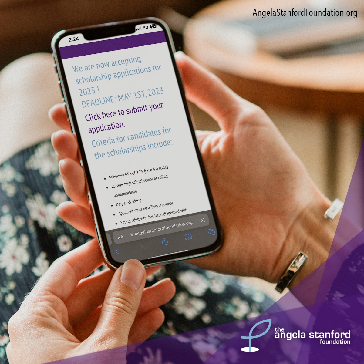 4ASFoundation's tweet image. There is less that two weeks left to apply for the #ASFoundation scholarship!

If you have been diagnosed with cancer or have a parent/guardian that has been diagnosed with cancer, then you are eligible to apply. Please visit angelastanfordfoundation.org to apply.