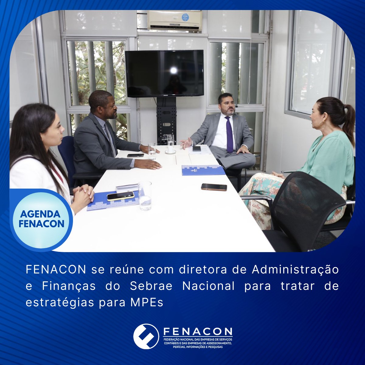 Fenaconfed's tweet photo. Nesta quinta-feira (20/4), o presidente da FENACON, Daniel Coêlho, se reuniu com a diretora de Administração e Finanças do Sebrae Nacional, Margarete Coelho, em Brasília, para tratar de iniciativas que atendam as MPEs.

#fenacon #conescap #sebrae #reuniao #negocios https://t.co/b6nX2VfVFf