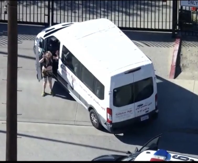 CBSLARachel's tweet photo. “He’s thinking, God, please save me and save her as well.”  The family of a 93-year-old man who was inside a stolen senior transport van during a pursuit today shares his story.  We’ll be on @kcalnews 4pm, 5pm. https://t.co/XBGNL8taAR