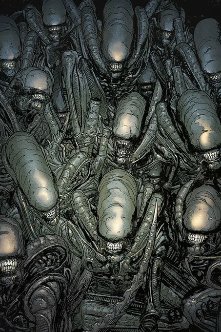 Tristan Jones. Comic artist and illustrator. Might do the best looking ALIENS stuff I've seen. Just nails it. @tristans_bones 