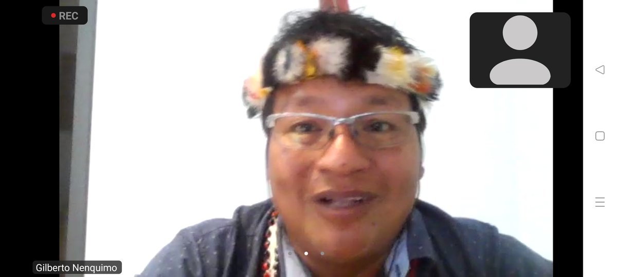 repam_amazonia's tweet photo. El #defensorDDHHyNaturaleza #GilbertoMincaye, líder indígena waorani, denuncia situación de vulneración derecho a la Salud de su pueblo en Ecuador ante @UN4Indigenous en Nueva York @puamazonico @repambolivia @ciminacional @CaaapPeru @_CARITAS https://t.co/qOJGeRmYVu