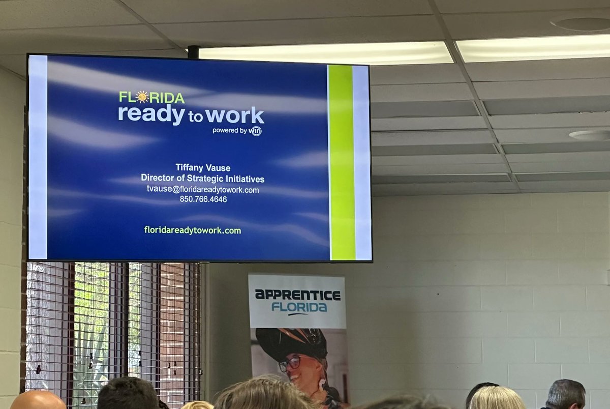 FlaReadytoWork's tweet photo. Thank you @EducationFL for having us at yesterday's Apprenticeship Accelerator. We appreciate the opportunity to colloborate and share Florida's FREE career readiness training and credentialing solution with apprenticeship programs. #ApprenticeFL @FLDEO https://t.co/cNdNS0X4h4