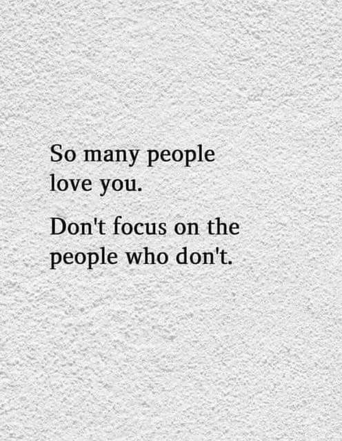 Don’t focus on the people who don’t!