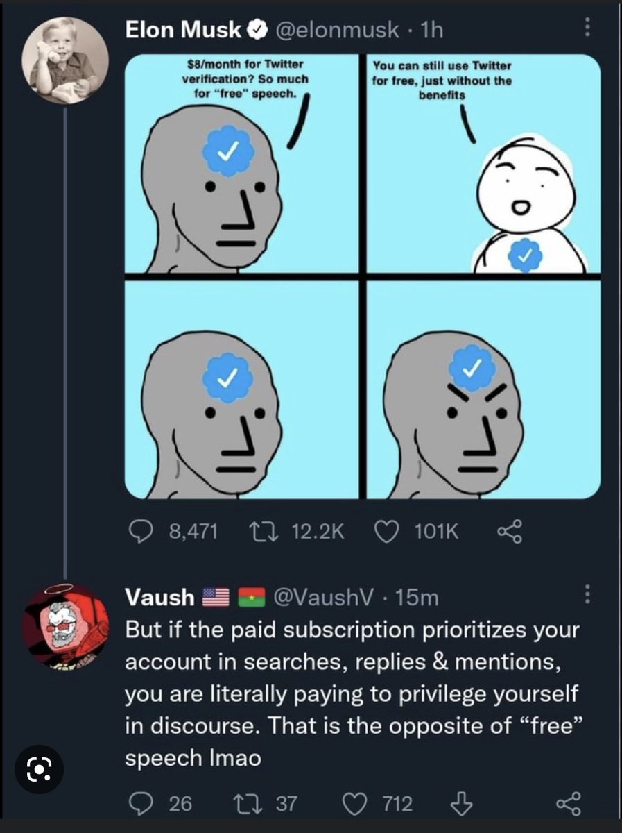 LeftOutLoud's tweet image. Twitter Blue: 
Where Elmo’s promises of “free speech” means paying $114.99/year to be a #Bluebot and have a #BlueCheckMark