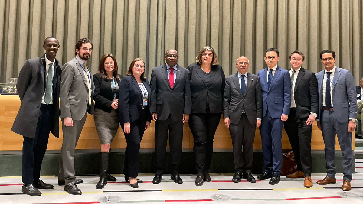 Portugal_UN's tweet photo. Co-facilitators of negotiations on Outcome Document of @UNECOSOC Forum on Financing for Development @Portugal_UN &amp; @RwandaUN are glad that the text was adopted by consensus today. We thank all delegations for flexibility and support and look forward to future #Fin4Dev steps. https://t.co/sqNqz1LSXf