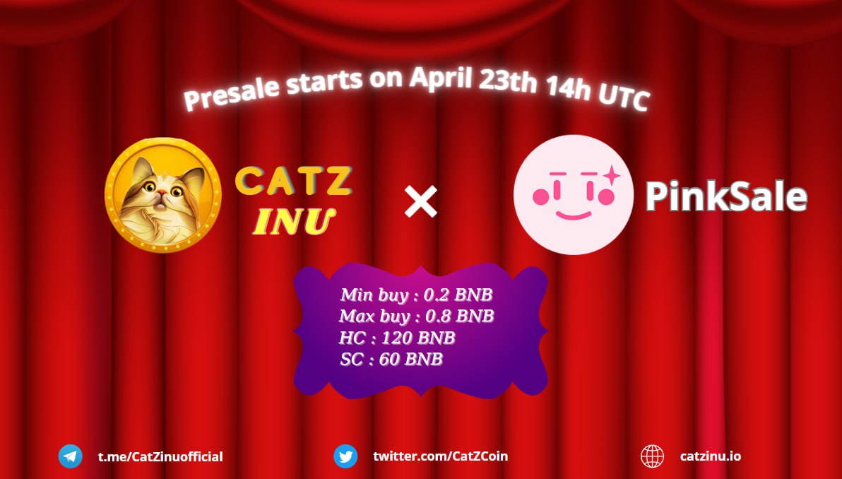 We are here to make <a href="/pinkecosystem/">PinkSale (Pink Ecosystem)</a> launchpad great again ✅✅✅
#CatzInu #PinkSale