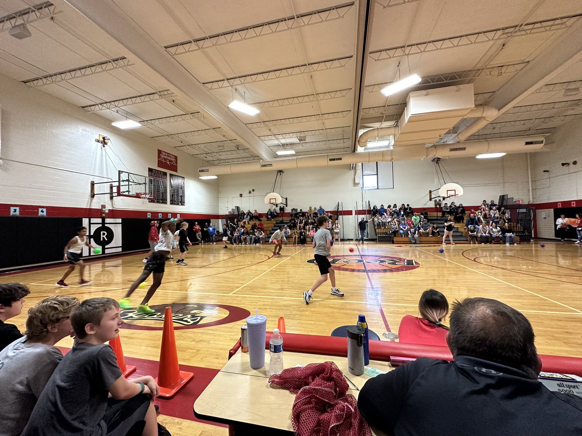 ReedAcademy1's tweet photo. The annual PTSA dodgeball tournament is happening right meow! https://t.co/WXaA05Yvq6