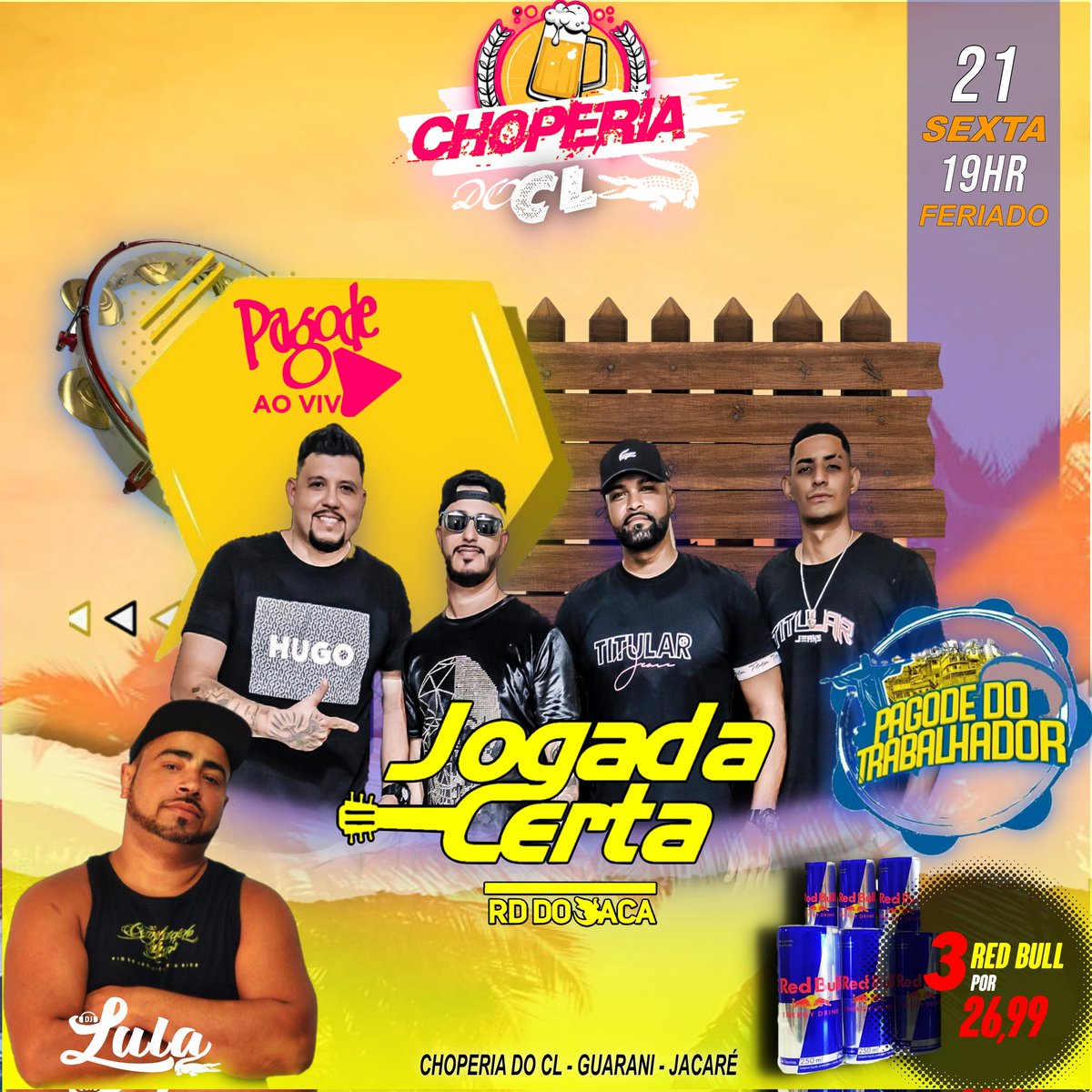 Amanhã o vento forte é pra cá 👇
Pagode do CL 🐊 
<a href="/Jogadaoficial/">Grupo Jogada Certa 🎼</a> @djluladojacaa