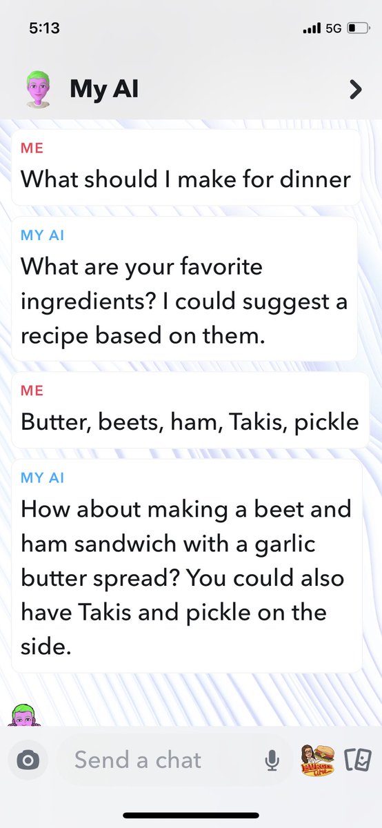 sheswinning365's tweet photo. Y’all, I tried to think of the most random ingredients and look LMAOOO #AISnapchat https://t.co/rR0mSNfx9x