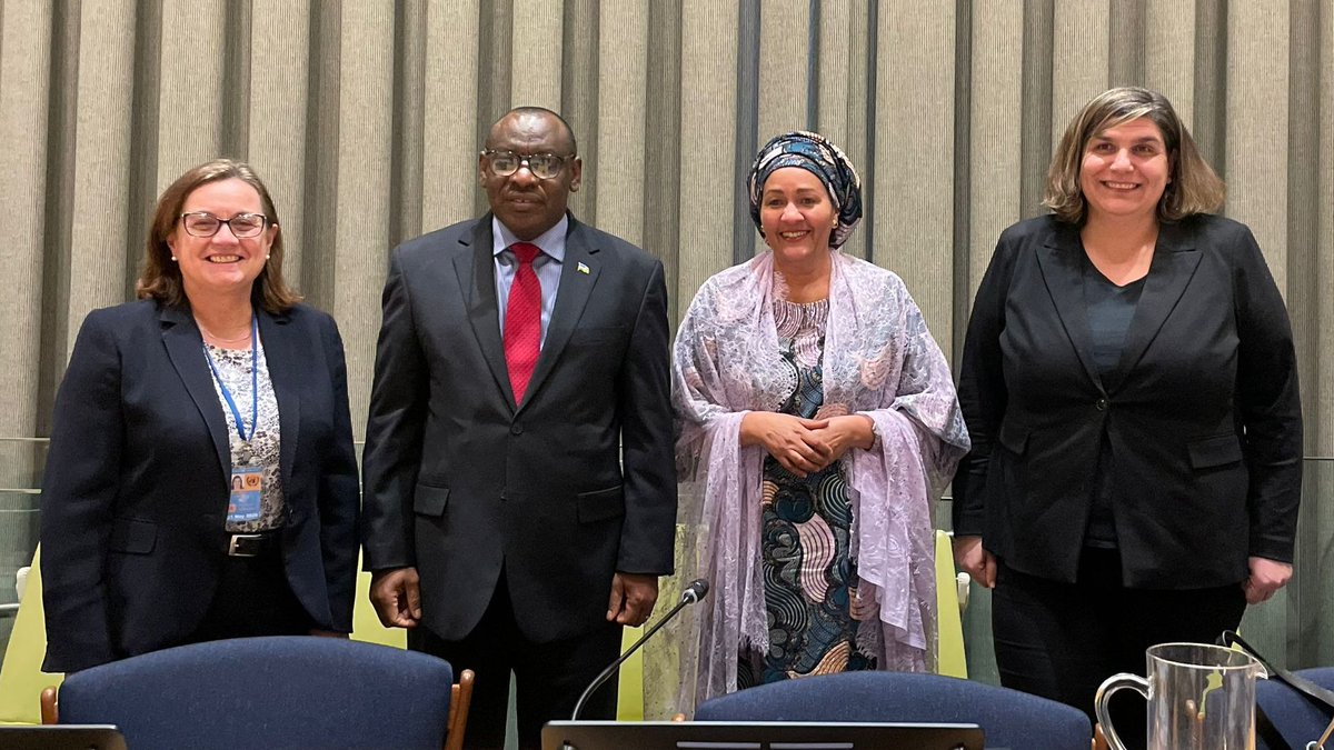 Portugal_UN's tweet photo. Co-facilitators of negotiations on Outcome Document of @UNECOSOC Forum on Financing for Development @Portugal_UN &amp; @RwandaUN are glad that the text was adopted by consensus today. We thank all delegations for flexibility and support and look forward to future #Fin4Dev steps. https://t.co/sqNqz1LSXf