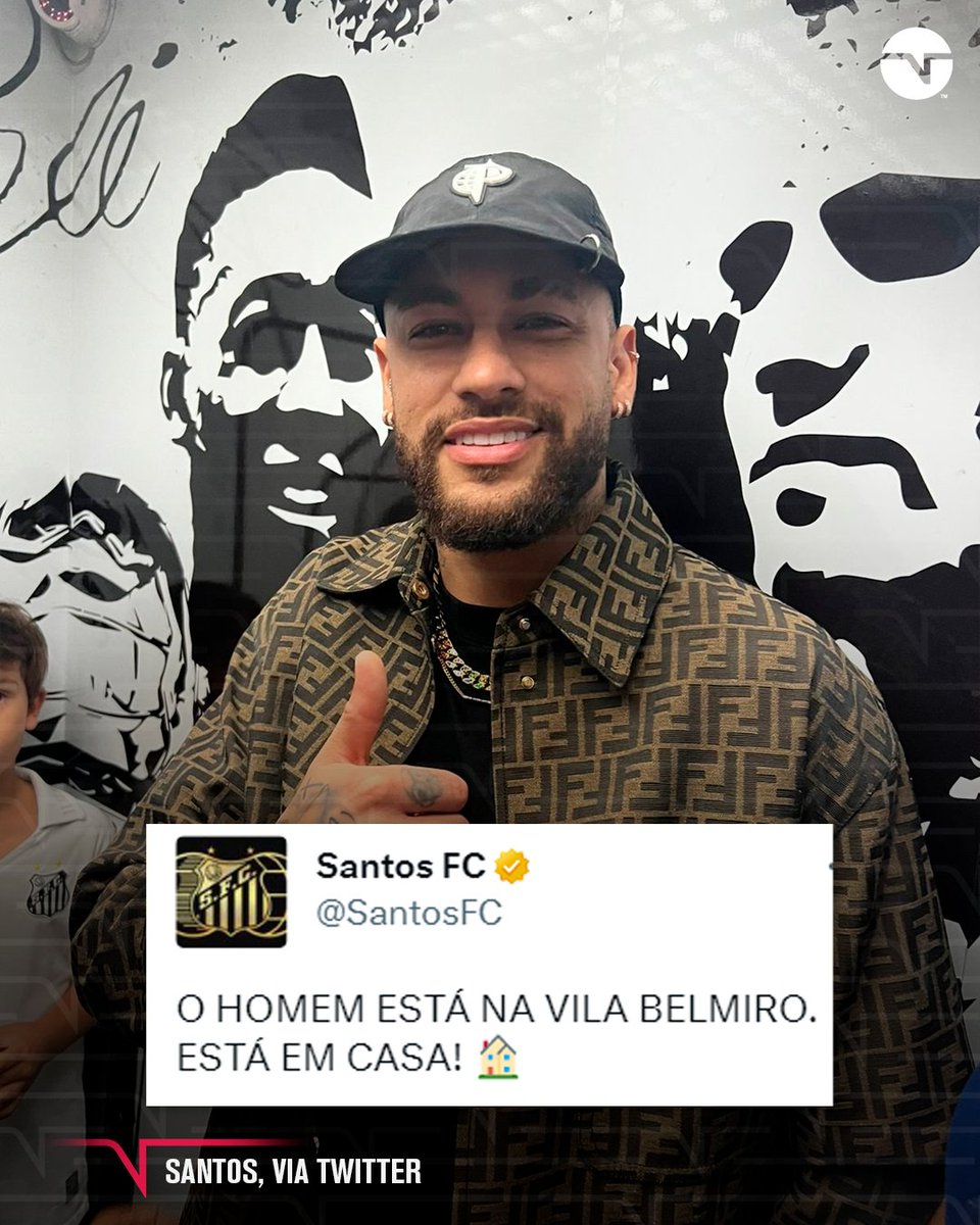 Neymar está em casa! 🏠🐋 O craque foi à Vila Belmiro para assitir ao jogo do Santos na #SulAmericana2023. A saudade bateu forte, né, torcedor? ⚪⚫