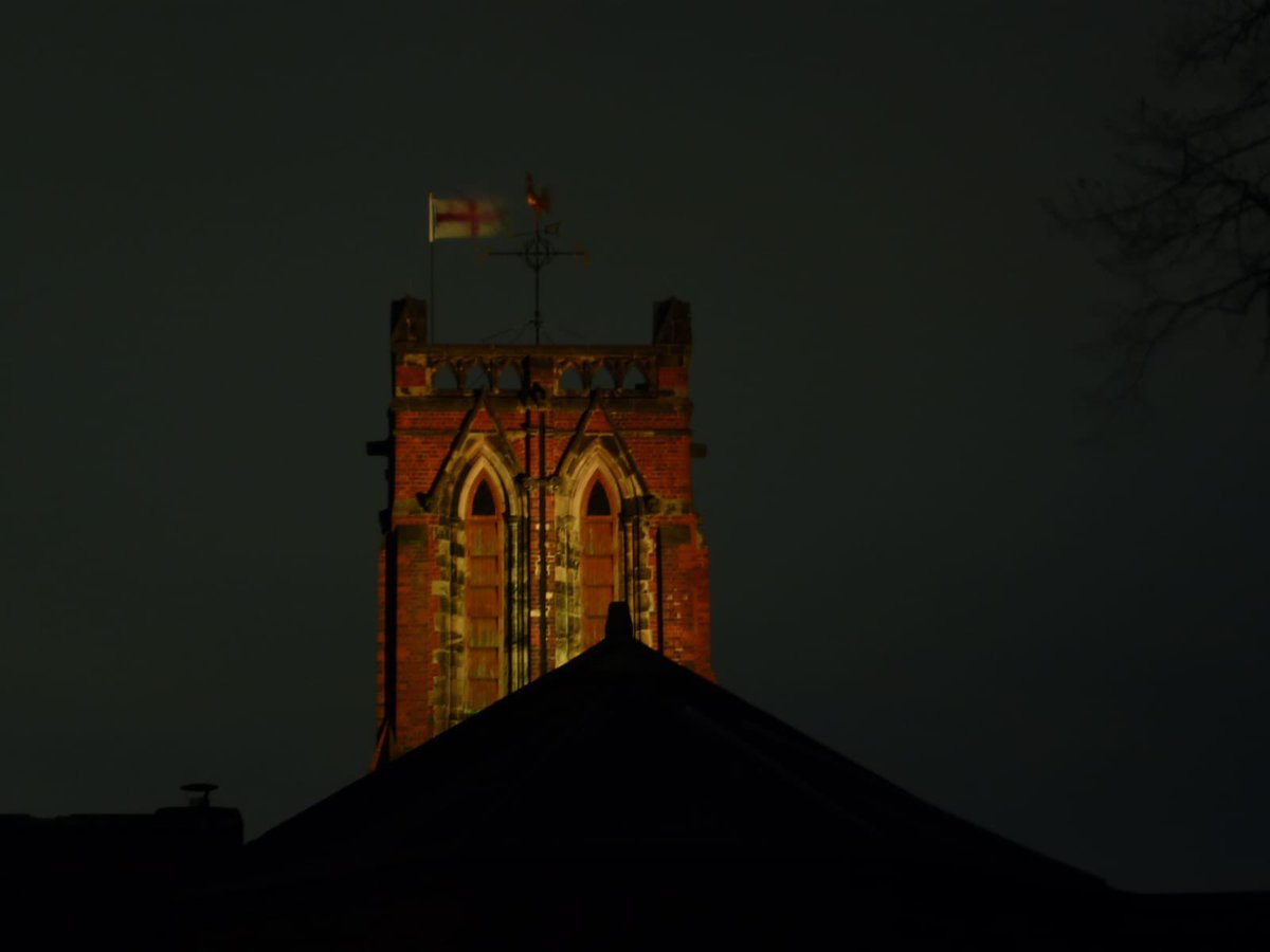 StPetersCradley's tweet photo. If you saw the tower lit up tonight it was our trial lighting. We have received funding for LED lighting for our iconic tower which can be seen all over #Cradley and from the train line. 

A light to lighten the darkness. 

Keep your eyes open for our next experiments! https://t.co/pfxTyNOpAn