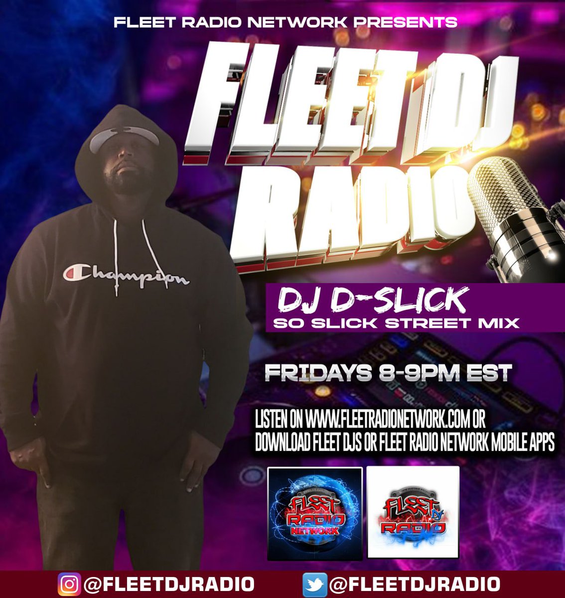 Get the weekend started with @djdslick92 in the mix 8p est