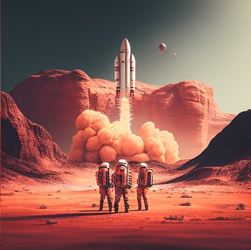 vivsharma's tweet photo. @icreatelife Rocket takeoff, mars, astronauts, lots of dust and flame https://t.co/RtVy7v1t8P