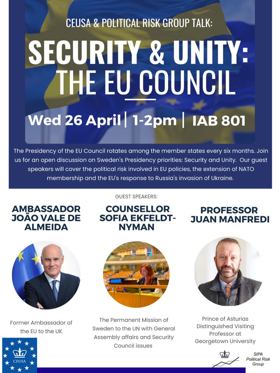 🔊 Join us in NYC! 🇺🇸🇪🇺 Our co-founder <a href="/juanmanfredi/">Juan Luis Manfredi</a> will be speaking at <a href="/Columbia/">Columbia University</a>   With <a href="/ValedeAlmeidaEU/">ValedeAlmeidaEU</a> &amp; Sofia Ekfeldt-Nyman next Wednesday 26th 🗓️ at 🕐 1 pm