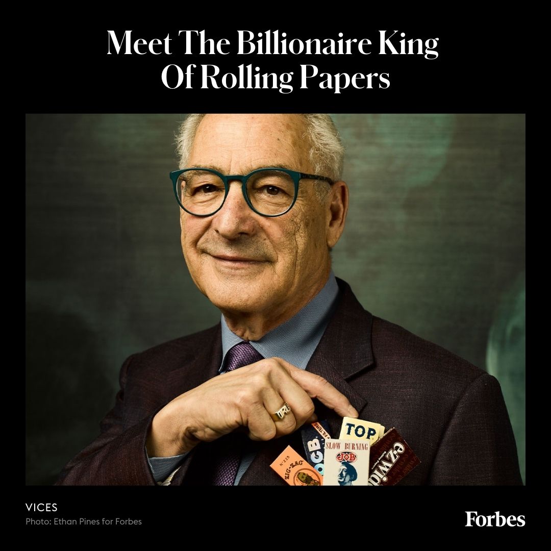 Forbes's tweet photo. “We’re the largest manufacturer of rolling papers in the world,” says 72-year-old Don Levin. “We are the whole supply chain.” 

Meet The Billionaire King Of Rolling Papers: https://t.co/4Fc9ub4MZz https://t.co/HWiGaYnjQT