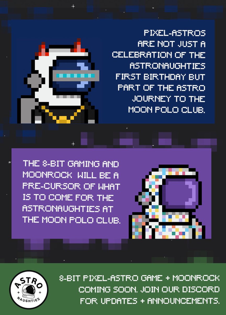 AstroNaughties's tweet image. Yo Astros!!!

We minted 1900 Pixel Astros in 30 minutes!!! 👀🤯😱

Thank you so much to @XRPLMarketPlace and ALL of the XRPL Projects that helped with the giveaways! 🤟❤️

Post up your Pixel Astros in the comments!! #PixelFlex 💪💪💪