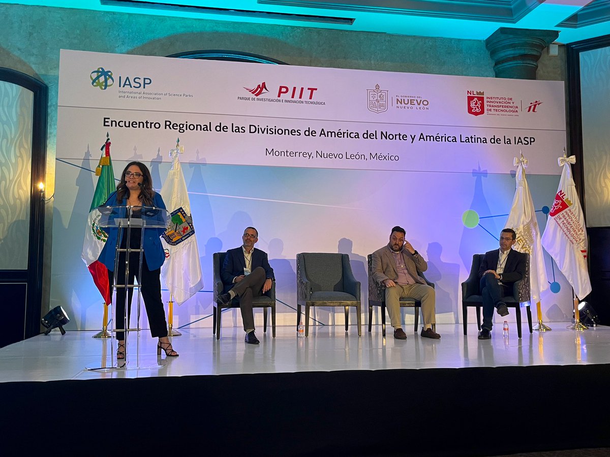 IASPnetwork's tweet photo. The last session of IASP’s joint North &amp; Latin American division event explores different growth strategies from the USA, Canada and Mexico 
#IASPmonterrey #knowledgesharing #economicdevelopment 
@JP_SuarezChacon @UAZTechParks @UAZInnovation @MIP_Hamilton @daluscapital https://t.co/YaUXNFtgJ0
